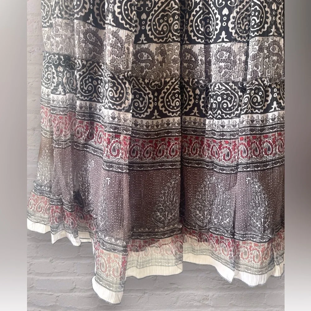 Chaudry KC Maxi Skirt Womens X-Small Lined Lightweight Pull On Smocked Waist NWT - Picture 3 of 7